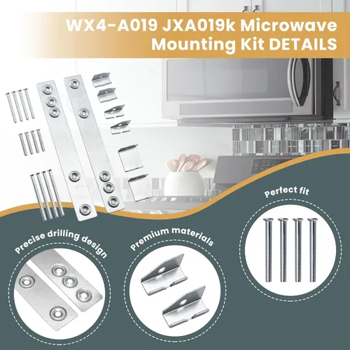 Miniatura 3 de Kit de montaje debajo del gabinete para microondas WX4-A019 JXA019K Kit de montaje debajo del gabinete compacto de repuesto por AMI PARTS Compatible