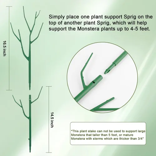 Miniatura 2 de Paquete de 5 Estacas Apilables de Soporte para Plantas, Estructuras de Soporte para Plantas Trepadoras para Monstera, Pothos, Philodendron, Estacas
