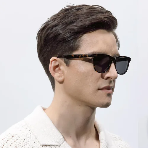 Miniatura 34 de CARFIA Lentes de sol polarizados cuadrados para hombre, protección UV400, acetato retro, hechos a mano, hechos a mano