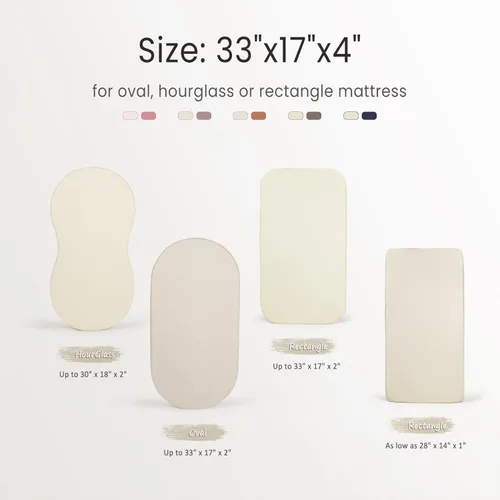 Miniatura 63 de lulumoon Sábanas de muselina para moisés para bebé: sábanas ajustables suaves para moisés de cabecera para niños y niñas Oliva y Crema