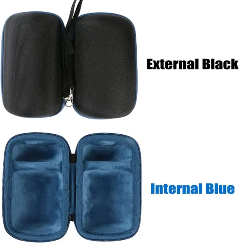 Miniatura 3 de co2CREA Funda de viaje rígida de repuesto para Sony SRS-XB100 SRS-XB12 SRS-XB13 Altavoz Bluetooth portátil extra Bass (funda negra + interior azul)