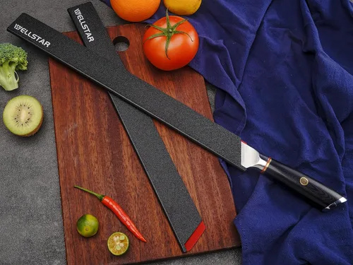 Miniatura 2 de WELLSTAR Juego de protectores de borde de cuchillo, 2 fundas universales de hoja de 14 pulgadas, sin BPA, fundas protectoras de hoja larga de ABS