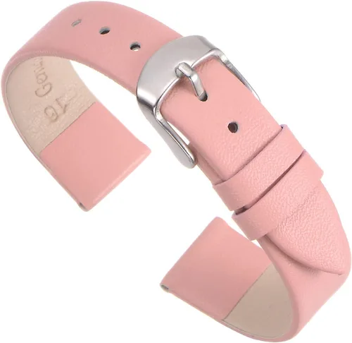uxcell Correa de cuero genuino de varios tamaños, correa de reloj de cuero fina y elegante plana para hombres y mujeres