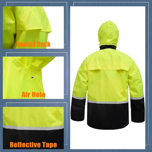 Miniatura 10 de RainRider Trajes impermeables y transpirables para hombres - Abrigo de lluvia Oxford duradero con pantalones