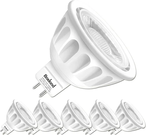 Miniatura 7 de Boxlood Bombilla LED MR16 no regulable, 90% de ahorro de energía, 6000 K blanco frío (luz diurna), 40 grados, CA/CC 12 V, 5 vatios, equivalente a
