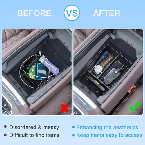 Miniatura 3 de JKCOVER Bandeja organizadora de consola central compatible con BMW X5 G05 X7 G07 (2019-2025) y X6 G06 (2020 2021 2022 2023 2024 2025) Accesorios