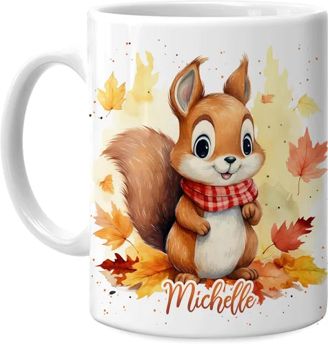 Miniatura 18 de Hyturtle Taza de café personalizada de lobo de otoño, regalos de cumpleaños para los amantes del lobo, regalos de decoración de otoño para casa