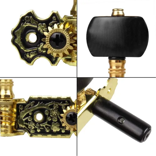 Miniatura 3 de Mr.Power Afinadores de guitarra, cabezales de máquina de 3+3 juegos de teclas de afinación, clavijas de cuerda para guitarra clásica