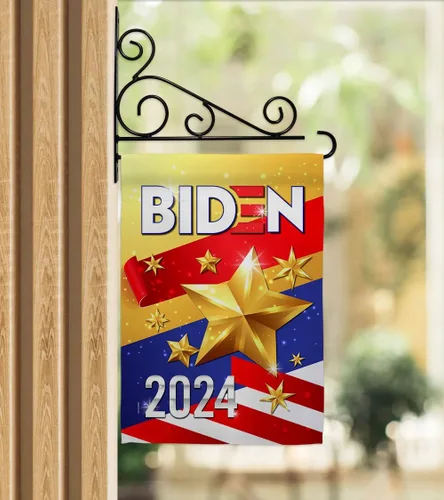 Miniatura 12 de Biden Harris Flag 2020 Garden Flag Set Wall Holder Patriotic Vote President Democrat Republican Tea Party United State American Election House
