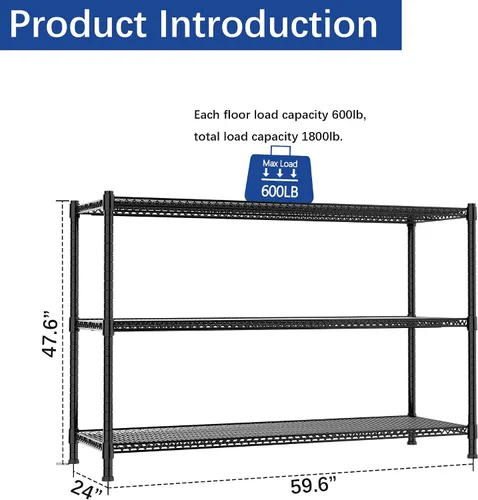 Miniatura 3 de REGILLER Estante de almacenamiento de 3 alambres ajustable y resistente, organizador de alambre de metal para lavandería, baño, cocina, despensa