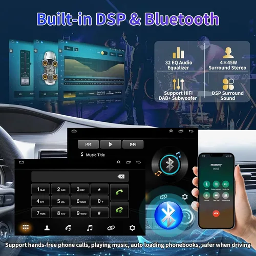 Miniatura 8 de Radio estéreo de coche 4+64G para Ford F150 F-150 2009 2010 2011 2012 2013 2014, 9.7 pulgadas pantalla táctil Android 14 Radio de coche estéreo