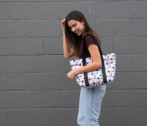 Miniatura 8 de Disney Bolsa de viaje con cremallera y estampado de iconos de Mickey y Minnie Mouse