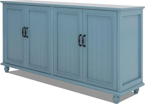 Miniatura 8 de Scurrty Armario buffet con almacenamiento, barra de café de 62 pulgadas en cocina, buffet con 4 puertas, aparador buffet para comedor, cocina y sala