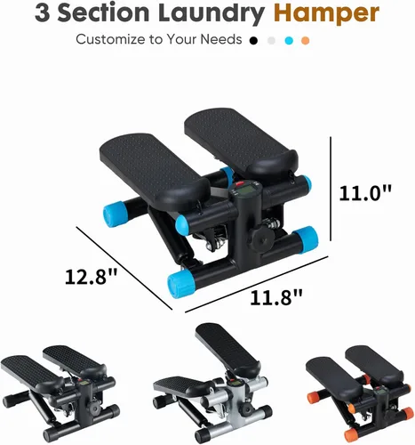 Miniatura 4 de NEWBULIG Mini paso a paso para ejercicio en casa, máquina de escalones para gimnasio en casa, portátil, para entrenamiento de cuerpo completo