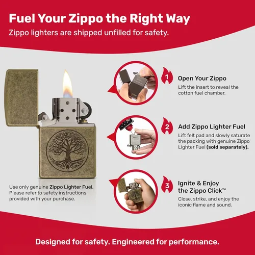 Miniatura 8 de Zippo Mechero de latón envejecido árbol de la vida eterna