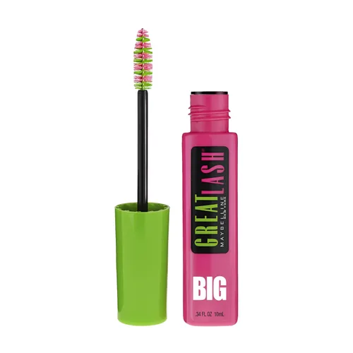 Miniatura 10 de Maybelline Great Lash BIG máscara lavable, voluminizadora, espesante, alargadora, color negro intenso, 2 unidades Muy negro