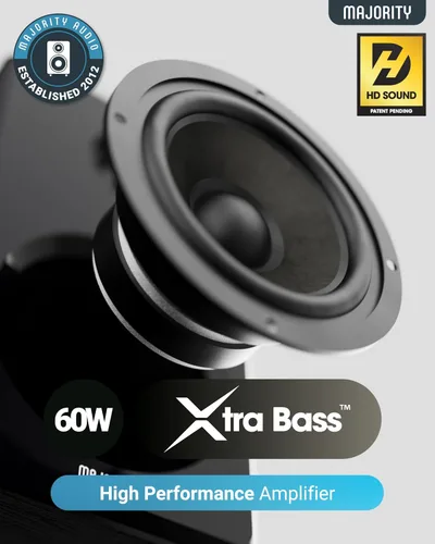 Miniatura 2 de Majority D40 Altavoces de estantería activos Altavoces de estudio estéreo con alimentación Potente sonido amplificado de 2.0 canales