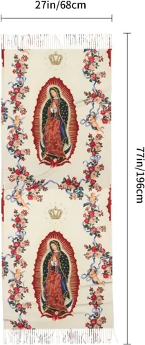 Miniatura 5 de Waygotee Our Lady Of Guadalupe Virgin Mary Soft Cashmere - Bufandas ligeras para mujer, chales grandes y envolturas de regalo de Navidad, o-12