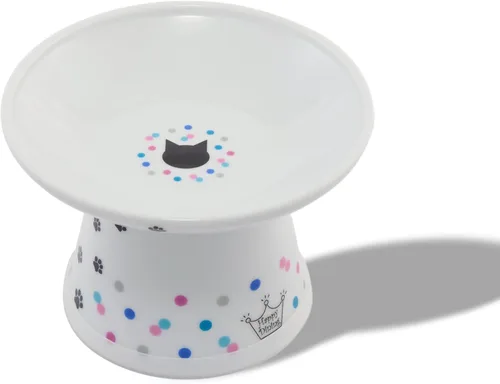 Miniatura 15 de Tazón elevado de comida para gatos Necoichi – Tazón elevado de cerámica para gatos para fatiga de bigotes y cuello, apto para lavavajillas