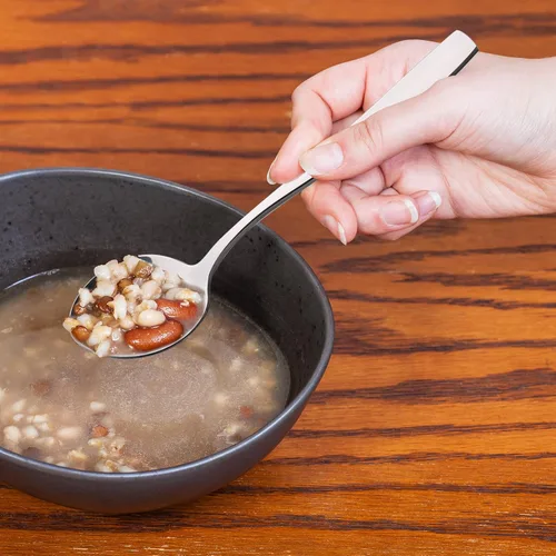 Miniatura 5 de Begale Cuchara de sopa redonda de 16 piezas, cucharas de caldo de acero inoxidable