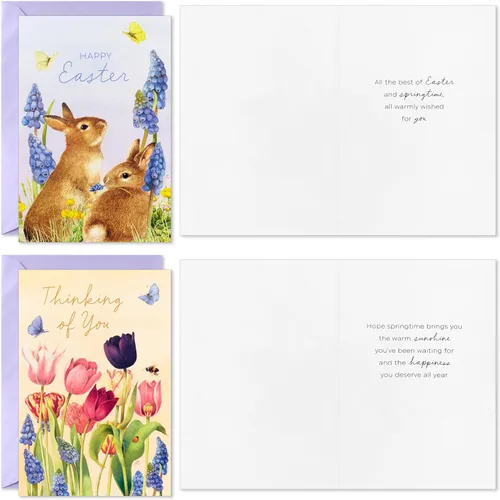 Miniatura 4 de Hallmark Surtido de tarjetas de Pascua vintage, Marjorlein Bastin (36 tarjetas de primavera con sobres)