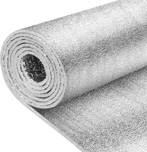 HADOR Rollo de aislamiento de película reflectante para ventana, 16 pulgadas x 10 pies, rollo de aluminio de aluminio de doble cara, bloqueador de