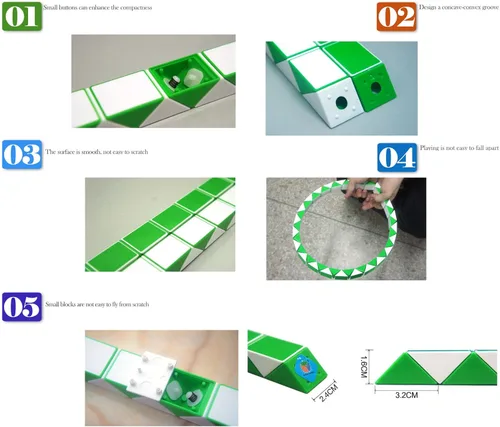 Miniatura 4 de Magic Snake Twist Puzzle Twisty Toy Random Color Shipping