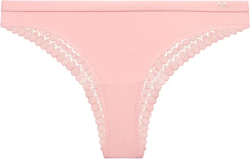 Miniatura 4 de Jessica Simpson Ropa interior para mujer - Paquete de 3 bragas Tanga de encaje de microfibra (S-XL)