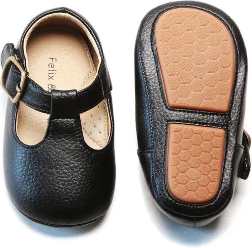 Miniatura 48 de Felix & Flora Zapatos de bebé de suela suave - Zapatos de bebé para caminar, mocasines, suela de goma, zapatos de cuna