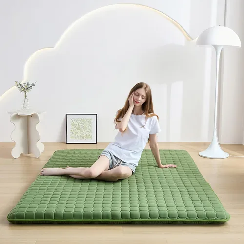 Miniatura 10 de Zelladorra Japanese Floor Mattress Twin, Anti-Slip Japanese Futon Roll Up Tatami Mat for Guests, Black