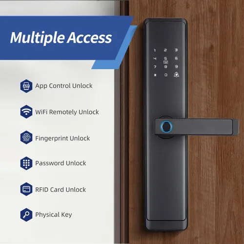Miniatura 3 de Sophies Cerradura inteligente de entrada sin llave con asa, cerradura de puerta WiFi, control de aplicación Tuya, cerrojo de huellas dactilares