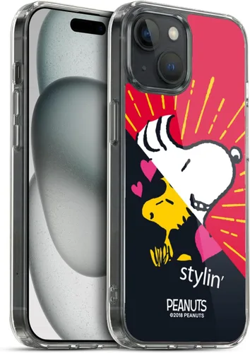 Miniatura 346 de Head Case Designs Funda de gel con licencia oficial de Peanuts Snoopy & Woodstock Halfs and Laughs [protección de grado militar] compatible