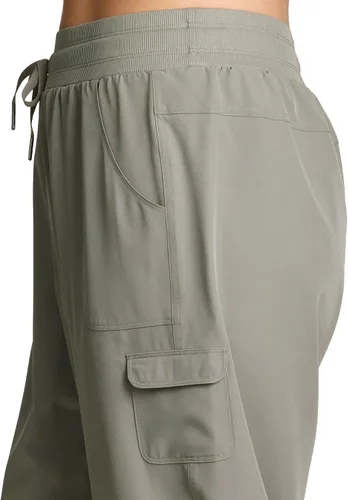 Miniatura 28 de RBX Active - Pantalón capri para mujer, talla grande, ligero, tejido, con cordón, estilo cargo