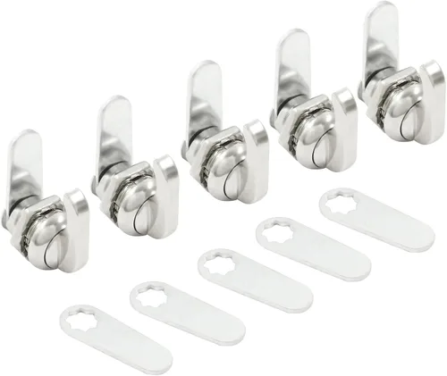 Miniatura 6 de 3 piezas de bloqueo de leva accionado por pulgar de 5/8 pulgadas, aleación de zinc con acabado cromado, bloqueo de leva desplazado, sin llave