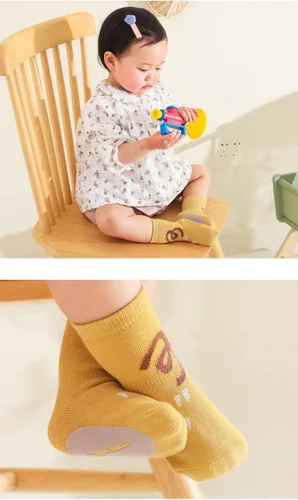 Miniatura 3 de Calcetines antideslizantes de algodón para bebé, niña, niño, recién nacido, antideslizantes, de algodón, para cama elástica