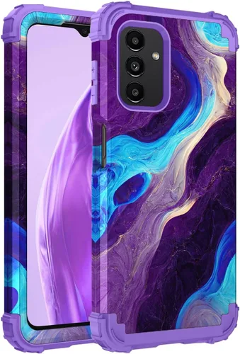 Miniatura 107 de Hocase Funda para Galaxy A37 5G, protección resistente a prueba de golpes, parachoques de goma de silicona suave+funda protectora híbrida