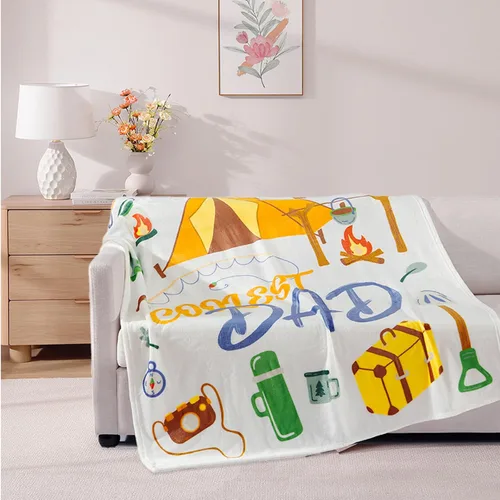 Miniatura 3 de Manta Geniospin para papá, regalo de cumpleaños de hija o hijo, manta querida para papá para Navidad, manta de franela súper suave para sofá, cama