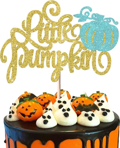Miniatura 14 de 1 paquete de decoración de pastel de calabaza con purpurina con tema de otoño para pastel de calabaza pequeña, decoración de pastel de cosecha