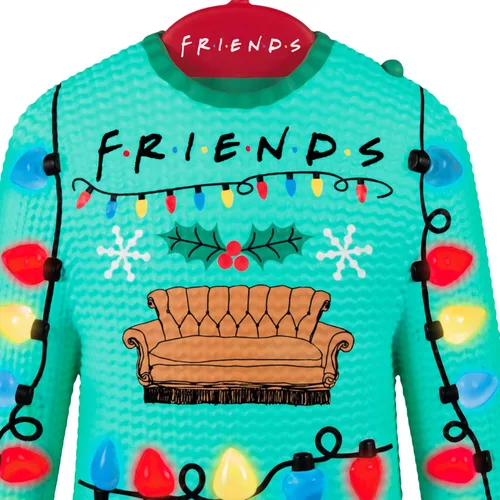Miniatura 6 de Adorno Hallmark de Navidad para recuerdo de 2025, ¿podríamos ser más festivos? Musical con luz, regalos de la serie de TV Friends