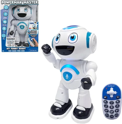 Miniatura 7 de LEXiBOOK - Powerman Jr. Robot inteligente interactivo para niños que lee en la mente, juguete para niños, baila, reproduce música, cuestionario