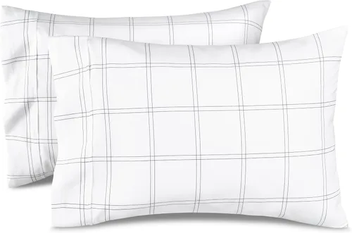 Miniatura 60 de Bare Home Juego de 2 fundas de almohada de microfibra de tamaño estándar, fundas de almohada refrescantes, doble cepillado, fácil cuidado, cierre