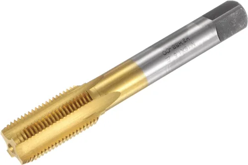 Miniatura 7 de uxcell Grifos de flauta rectos, M12 x 1.25 Mano izquierda métrica cubierta de titanio M35 cobalto de alta velocidad máquina de acero roscado roscado