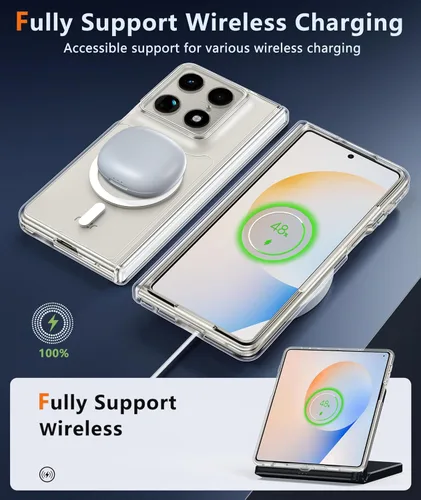 Miniatura 1734 de FNTCASE Funda para iPhone 13 Pro-Max: Fundas magnéticas transparentes compatibles con Magsafe Slim anti amarillamiento protección contra caídas