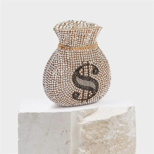 Miniatura 3 de Tngan Bolsa de dinero para mujer, bolsa de noche con cristales brillantes, monederos de diamantes de imitación, boda, fiesta, baile de graduación