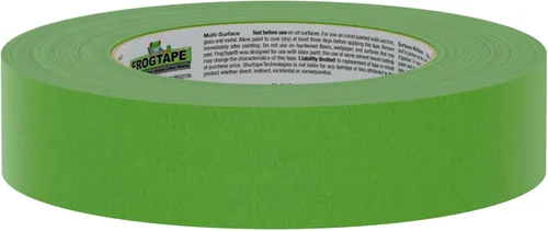 Miniatura 10 de FrogTape Cinta para pintores multisuperficie con bloque de pintura, 1 pulgada de ancho (0.94 pulgadas x 60 yardas), adherencia media, verde, 1 rollo