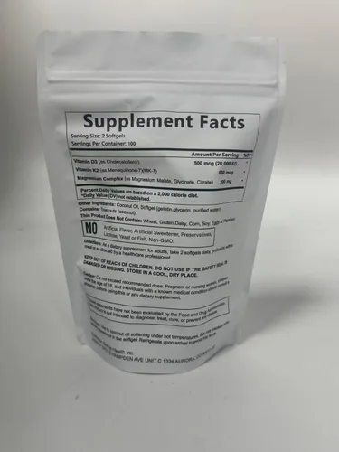Miniatura 4 de Vitamina D3 K2 de 10000 UI, extra fuerte Wellness D3K2 con triple magnesio y aceite de coco para una máxima absorción, apoya la salud ósea e