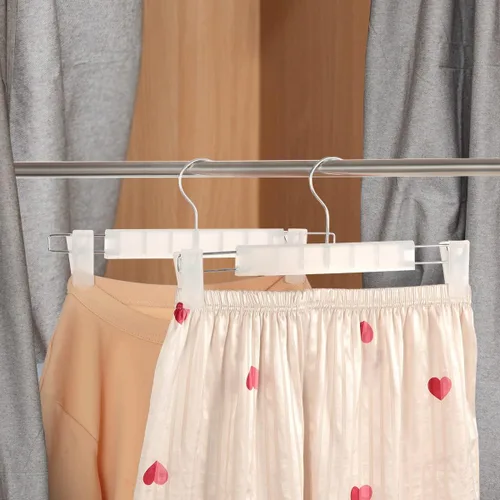 Miniatura 7 de GUANJUNE Perchas para pantalones, soportes ahorradores de espacio para faldas con ganchos giratorios de 360°, perchas ajustables, perchas