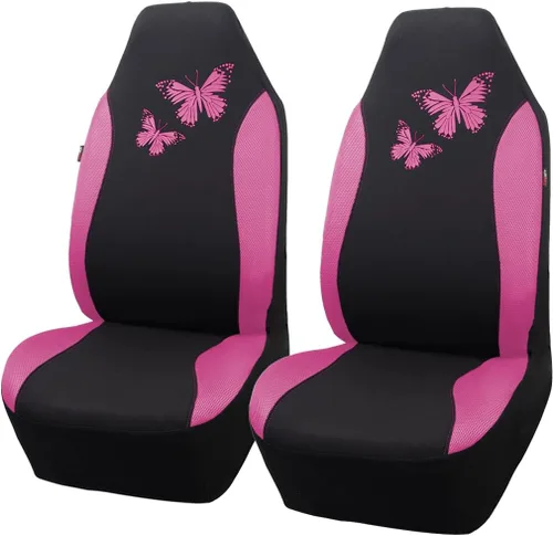 Miniatura 15 de Flying Banner - Juego completo de fundas para asiento de automóvil Butterfly, estilo universal de moda para mujer, para banco trasero (divisible)