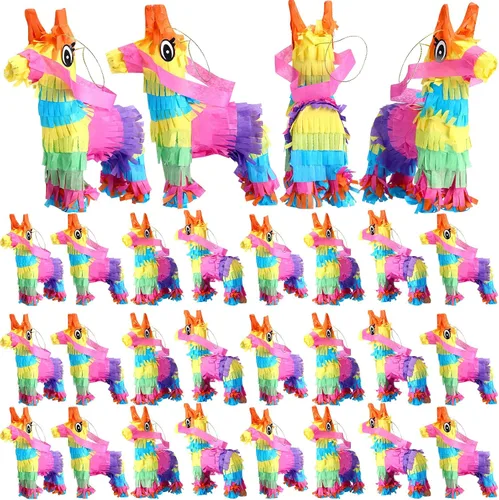 Miniatura 7 de 24 piezas de mini piñatas de taco para Cinco de Mayo Mexicano Little Fiesta Taco Piñata a granel para carnavales mexicanos martes, eventos