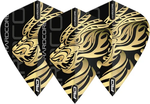 Miniatura 2 de RED DRAGON Jonny Clayton Hardcore Gold Dragon Kite Vuelos – 3 juegos por paquete (9 vuelos de dardos en total)